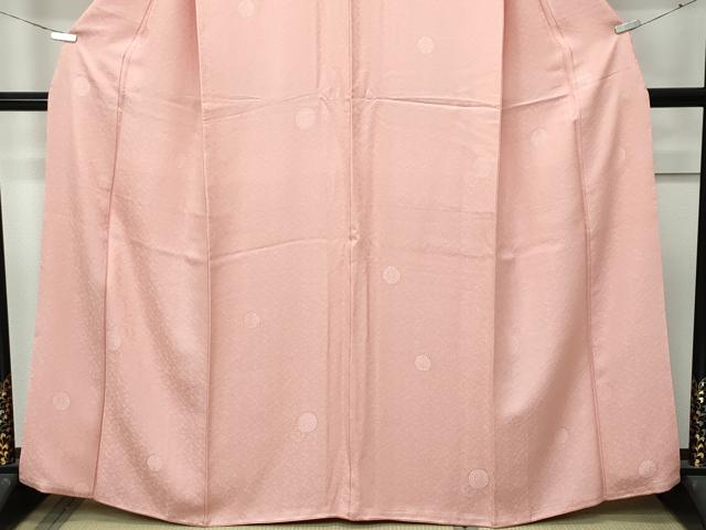 平和屋着物●極上　色無地　赤香色　草花丸地紋　さが美扱い　逸品　CZAA5042s6_4
