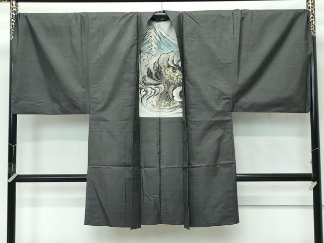 平和屋本店●極上　男性　本場大島紬　アンサンブル　キングサイズ　120亀甲　総詰め　逸品　CZAA5050s6_6
