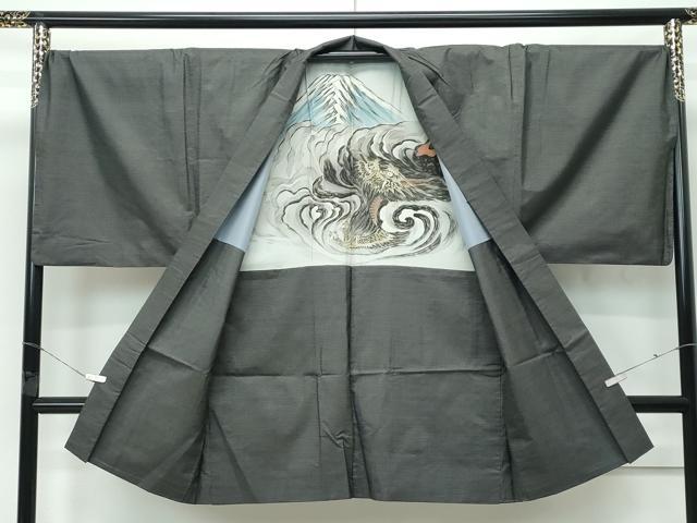 平和屋本店●極上　男性　本場大島紬　アンサンブル　キングサイズ　120亀甲　総詰め　逸品　CZAA5050s6_7