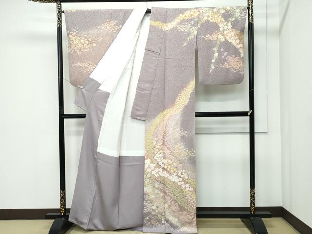 平和屋着物●極上　訪問着　草花霞文　暈し染め　金通し地　逸品　CZAA5085s6_1