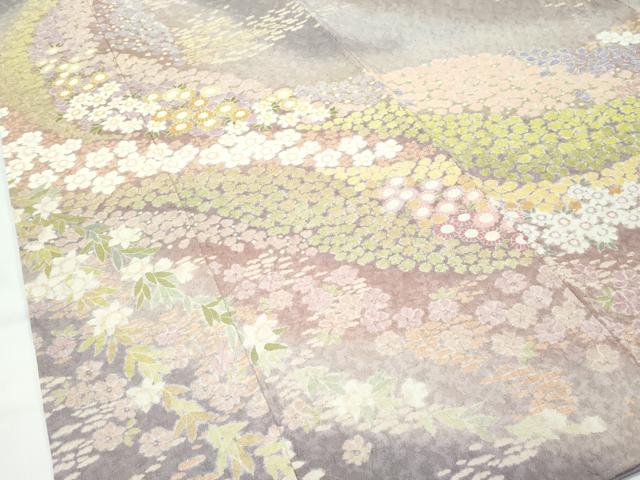 平和屋着物●極上　訪問着　草花霞文　暈し染め　金通し地　逸品　CZAA5085s6_5