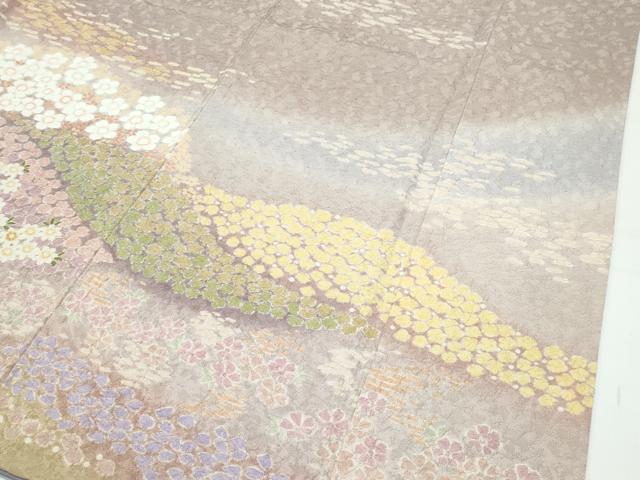 平和屋着物●極上　訪問着　草花霞文　暈し染め　金通し地　逸品　CZAA5085s6_6