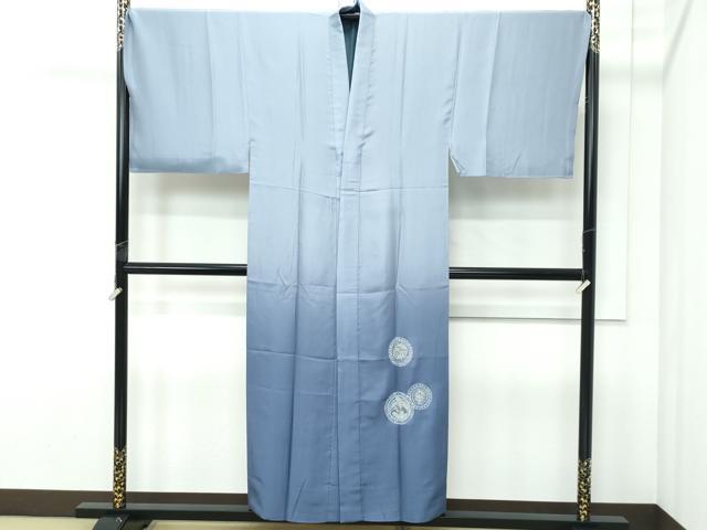 平和屋本店●極上　男性　紬・長羽織・長襦袢セット　着物：灰汁色　羽織：柳煤竹色　キングサイズ　逸品　CZAA5088s6_8
