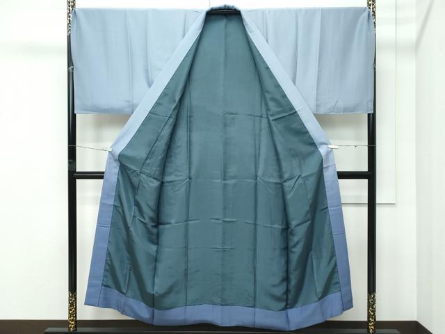平和屋本店●極上　男性　紬・長羽織・長襦袢セット　着物：灰汁色　羽織：柳煤竹色　キングサイズ　逸品　CZAA5088s6_9