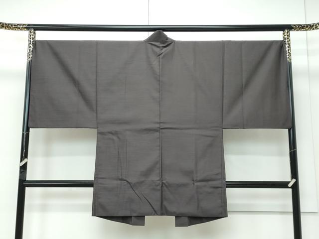 平和屋本店∞極上　男性　銀座もとじ　長羽織　紬地　海松茶色　たとう紙付き　逸品　CZAA5096s6_3