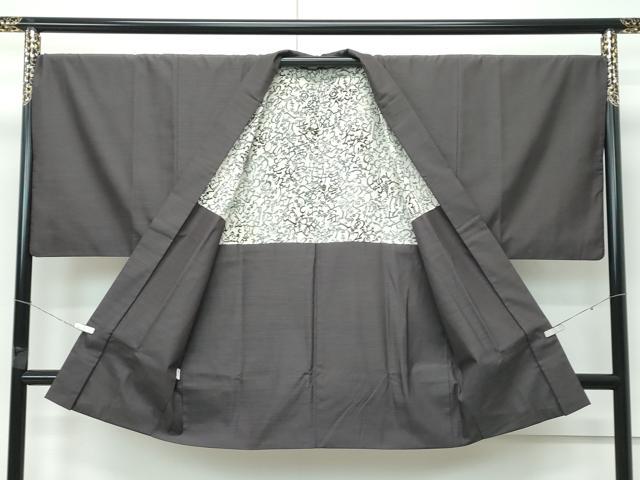 平和屋本店∞極上　男性　銀座もとじ　長羽織　紬地　海松茶色　たとう紙付き　逸品　CZAA5096s6_1