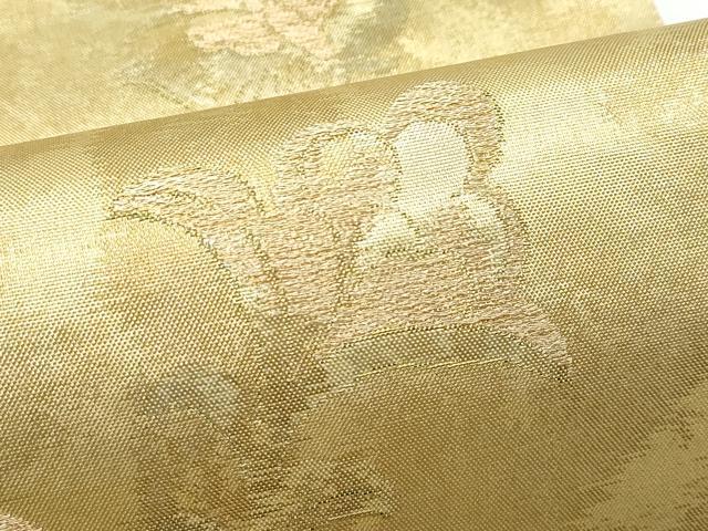 平和屋着物●極上　洛風林　工芸帯地　全通柄袋帯　花喰い鳥　金銀糸　逸品　CZAA5115s6 平和屋着物○極上 洛風林 工芸帯地 全通柄袋帯 花喰い鳥 金銀糸 逸品
