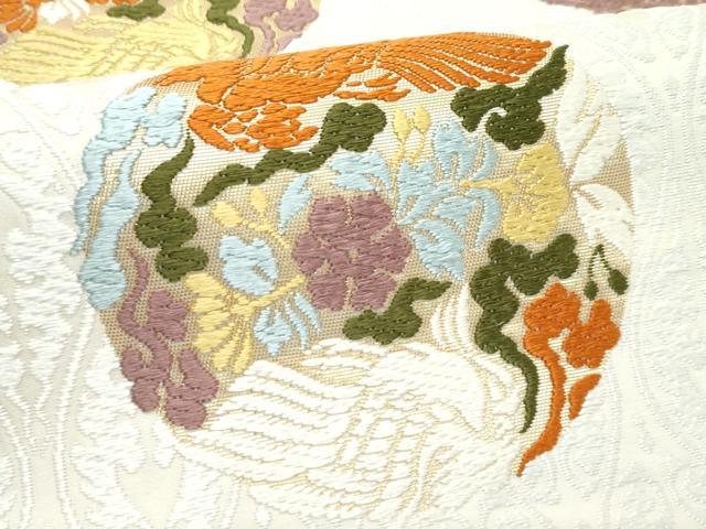 平和屋着物●極上　山口美術織物　皇室　伊勢神宮御用　西陣織　山口克爾染織　太鼓柄袋帯　唐織　立涌有織丸文　金糸　逸品　CZAA5117s6_2