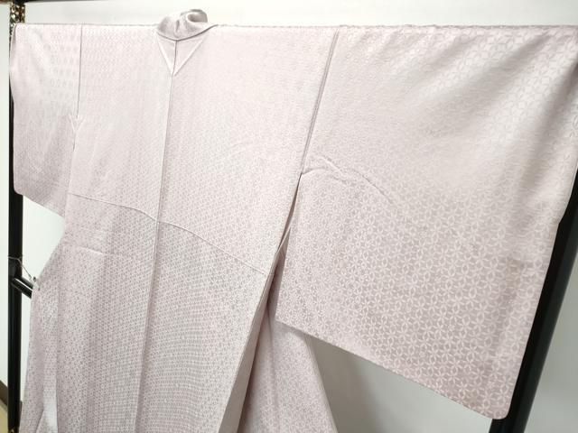 平和屋本店●極上　色無地　灰梅色　七宝地紋　逸品　CZAA5138s6_3