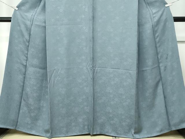 平和屋着物●極上　色無地　山鳩色　薔薇地紋　逸品　CZAA5139s6_4