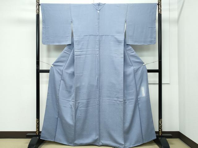 平和屋着物●極上　京友禅の人間国宝　上野為二監修　色無地　錫色　舞花地紋　逸品　未使用　CZAA5142s6_1