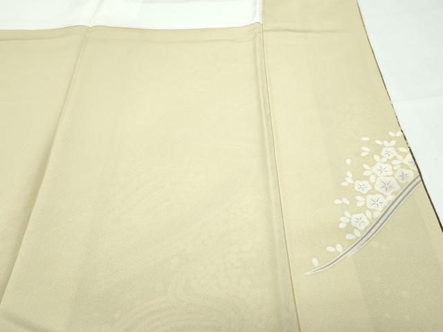 平和屋着物●極上　訪問着　絞り　流水舞花文　暈し染め　銀通し地　逸品　CZAA5145s6_8