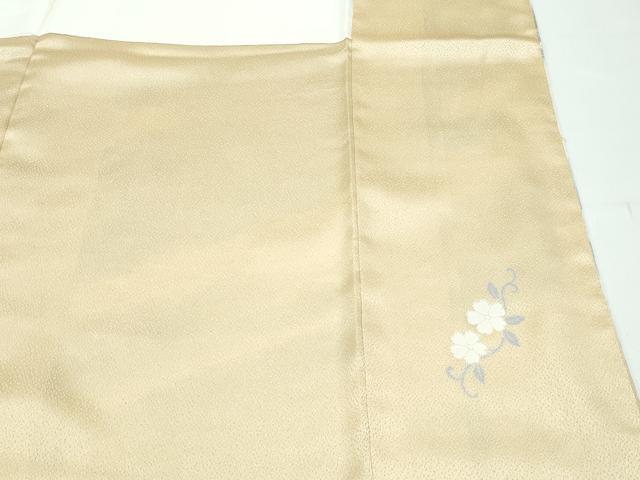 平和屋着物●極上　訪問着　駒刺繍　草花霞文　暈し染め　金彩　蜂蜜色地　逸品　CZAA5148s6_8