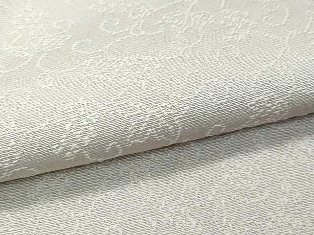 平和屋着物∞極上　道中着　ロング丈　単衣　お召地　葡萄唐草地紋　逸品　CZAA5160s6 平和屋本店▽極上 色無地 単衣 唐草地紋 江戸紫色地 逸品 CYAA2464s5