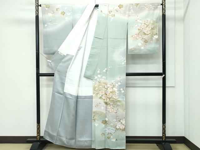 平和屋着物●訪問着　駒刺繍　舞蝶花文　暈し染め　金彩　正絹　逸品　CABC8262gh 楽天市場】平和屋着物○銀座きしや 訪問着 駒刺繍 吉祥花文 金彩 正絹