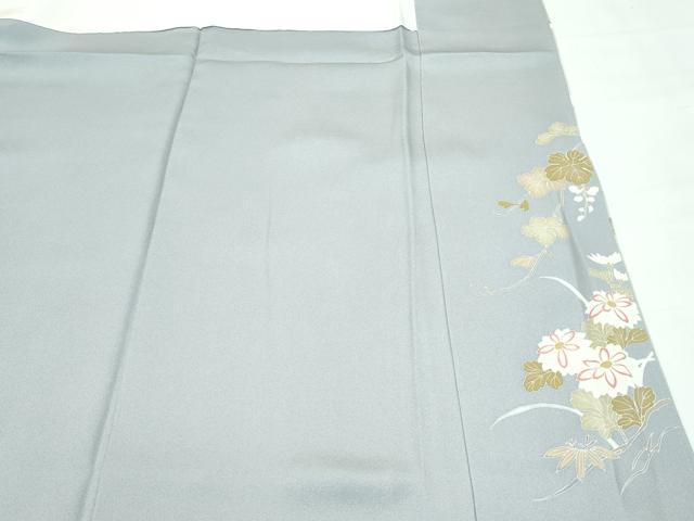平和屋着物●極上　訪問着　駒刺繍　風景草花文　暈し染め　金彩　逸品　CZAA5176s6 平和屋着物○極上 森英恵・HANAE MORI 振袖 駒刺繍 草花文 暈し染め