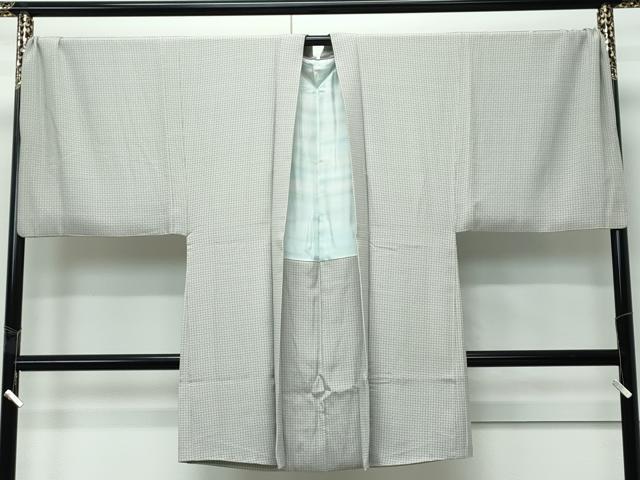 平和屋着物∞極上　男性　キングサイズ　長羽織　網目文様　逸品　CZAA5185s6