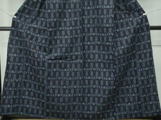 平和屋着物▽極上　久留米絣　単衣　亀甲舞蝶文　綿　逸品　CZAA5220s6_4