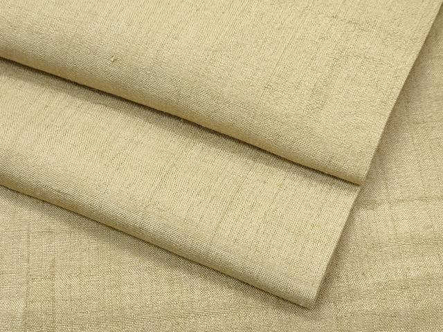 平和屋着物●極上　インド・アッサム　野蚕糸　手織　ムガシルク　色無地　榛色　逸品　CZAA5296s6 平和屋本店□極上 インド・アッサム 野蚕糸 手織 ムガシルク 単衣 横縞
