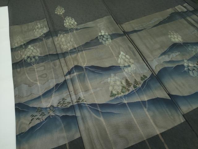 平和屋着物▽極上　訪問着　無双　紗袷　手描き　遠山樹林文　金彩　逸品　CZAA5304s6_4