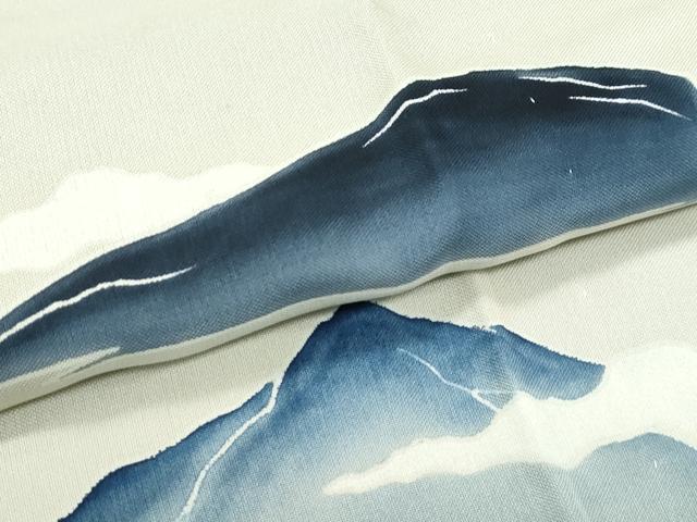 平和屋着物▽極上　訪問着　無双　紗袷　手描き　遠山樹林文　金彩　逸品　CZAA5304s6_8