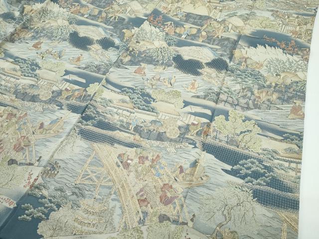 平和屋本店●極上　訪問着　中国三大刺繍　スワトウ刺繍　人物風景文　暈し染め　金糸　さが美扱い　逸品　CZAA5343s6_6