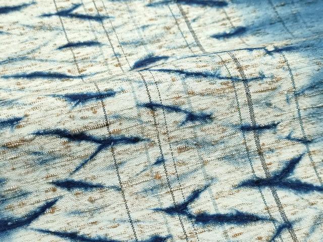 平和屋着物●極上　ぜんまい紬　本藍　間道　逸品　CZAA5376s6_5
