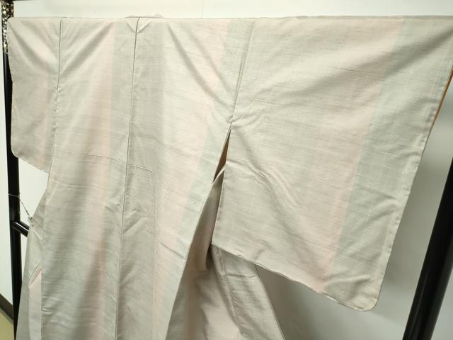 平和屋着物●極上　紅花紬　米沢　新田秀次　縞　逸品　未使用　CZAA5382s6_3