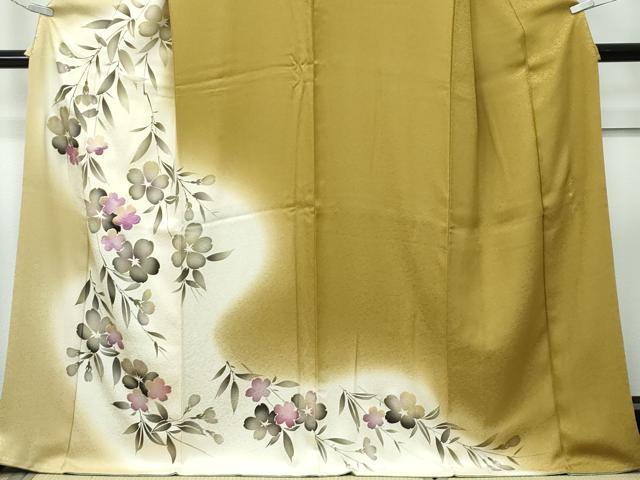 平和屋着物●極上　京の名門　じゅらく謹製　帝王紫　訪問着　刺繍　枝垂れ花文　暈し染め　金彩　逸品　CZAA5393s6