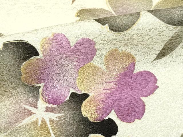 平和屋着物●極上　京の名門　じゅらく謹製　帝王紫　訪問着　刺繍　枝垂れ花文　暈し染め　金彩　逸品　CZAA5393s6