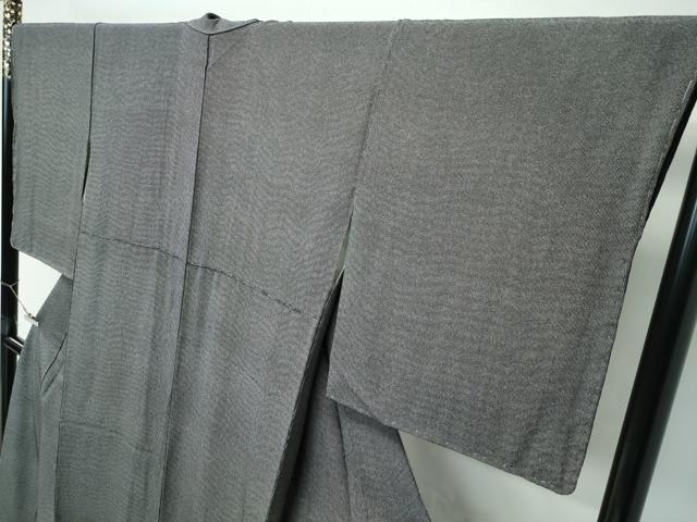 平和屋着物●極上　小紋師　鈴木秋治　江戸小紋　角通し　黒地　逸品　未使用　CZAA5394s6