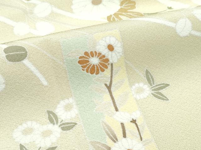 平和屋本店●極上　訪問着　流水枝花文　暈し染め　砥粉色地　逸品　CZAA5452s6_5