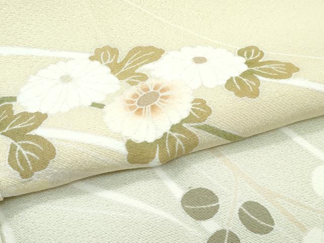 平和屋本店●極上　訪問着　流水枝花文　暈し染め　砥粉色地　逸品　CZAA5452s6_6