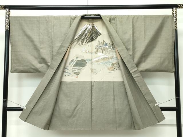 平和屋着物∞極上 男性 長羽織 本場大島紬 100亀甲 総詰め 逸品