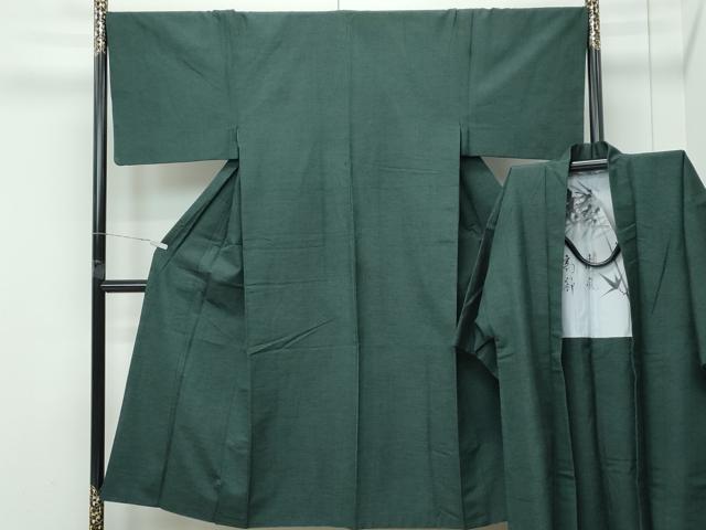 平和屋着物●極上　男性　紬　アンサンブル　色無地　革色　逸品　CZAA5511s6