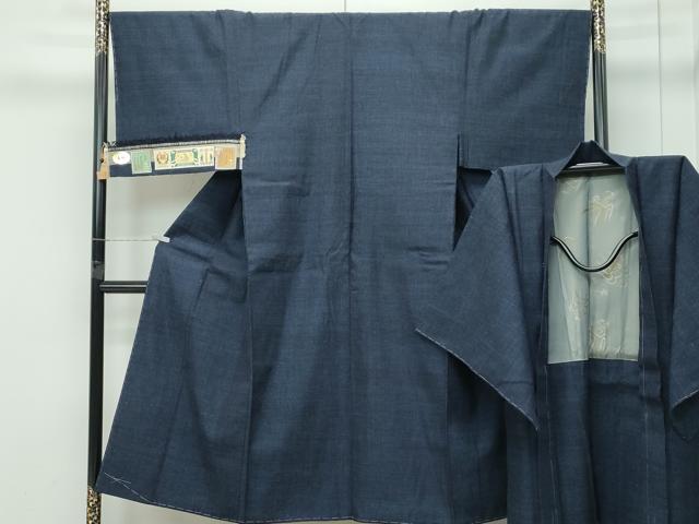 平和屋着物○極上 男性 本場結城紬 重要無形文化財 アンサンブル 奥順 