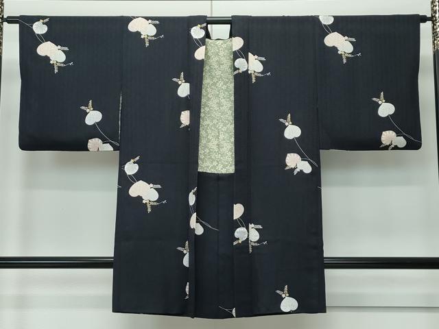 平和屋着物∞極上　羽織　葵　黒地　逸品　CZAA5625s6 平和屋着物∞極上 羽織 葵 黒地 逸品 CZAA5625s6 【公式通販】