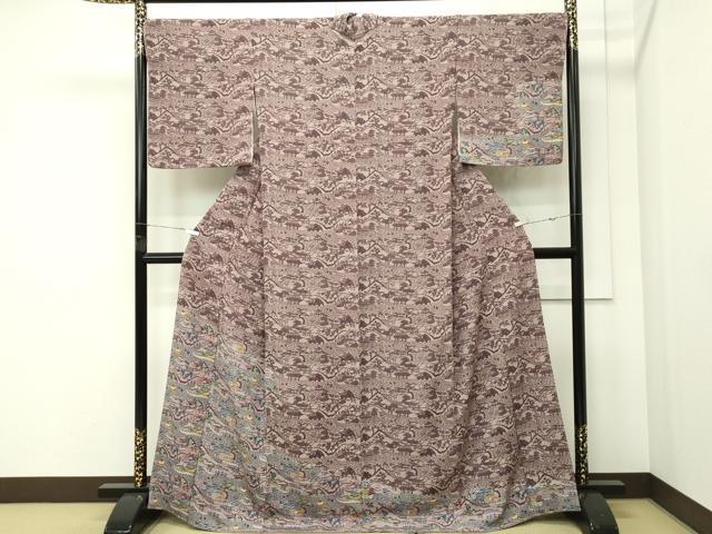平和屋本店●最高級　城間栄順　本場琉球紅型　訪問着　風景文　三越扱い　逸品　CZAA5770s6