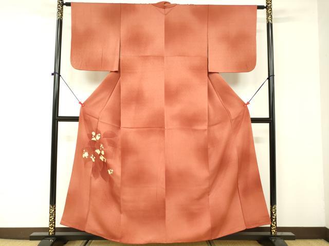 平和屋着物■付下げ　草花文　暈し染め　正絹　逸品　DAAJ4815tw