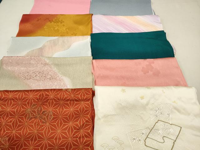 平和屋着物★和装小物　上質な帯揚げ10枚セット　逸品　DAAK7865xg