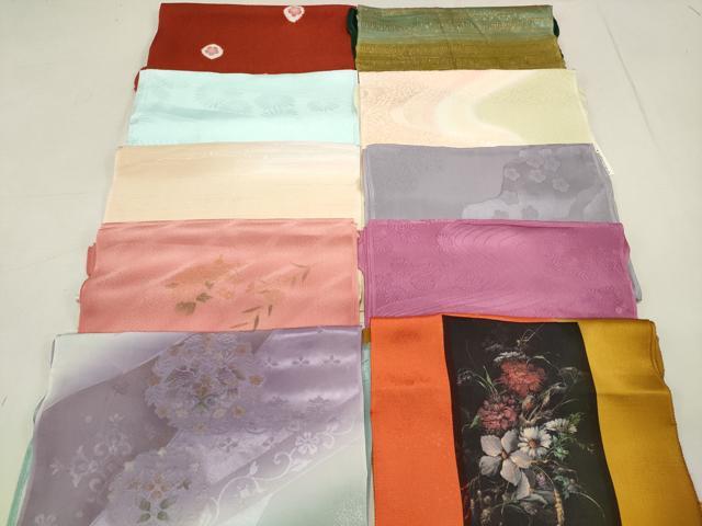 平和屋着物★和装小物　上質な帯揚げ10枚セット　逸品　DAAK7932xg