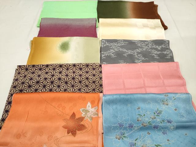 平和屋着物★和装小物　上質な帯揚げ10枚セット　逸品　DAAK7946xg