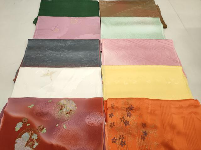 平和屋■全て未使用　和装小物　上質な帯揚げ１０枚セット　梅　雪輪　舞蝶　暈し染め　金彩　丹後ちりめんなど　逸品　s500534 平和屋着物☆和装小物 上質な帯揚げ 10枚セット 逸品