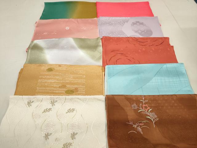 平和屋着物★和装小物　上質な帯揚げ10枚セット　逸品　DAAK7949xg