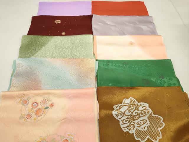 平和屋着物★和装小物　上質な帯揚げ10枚セット　逸品　DAAK7960xg