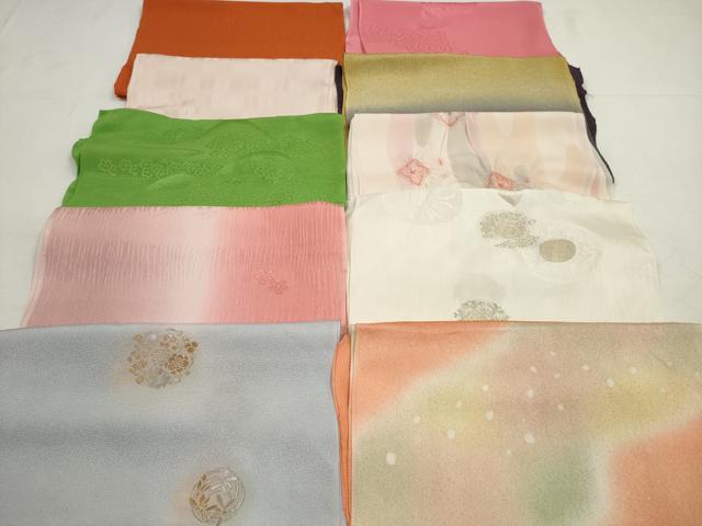 平和屋着物★和装小物　上質な帯揚げ10枚セット　逸品　DAAK7971xg
