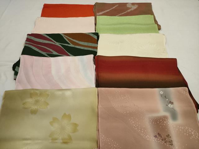 平和屋着物★和装小物　上質な帯揚げ10枚セット　逸品　DAAK7973xg