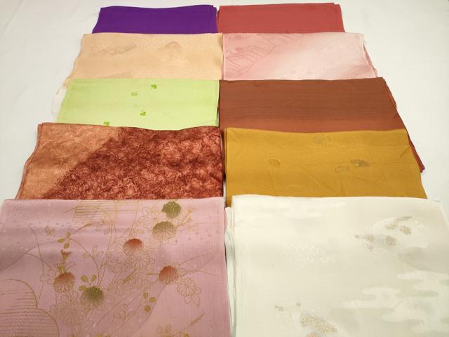 平和屋着物★和装小物　上質な帯揚げ10枚セット　逸品　DAAK7974xg