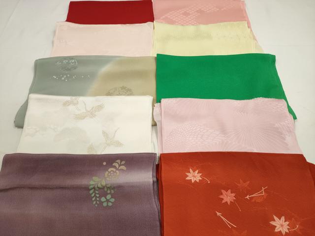 平和屋着物★和装小物　上質な帯揚げ10枚セット　逸品　DAAK7975xg