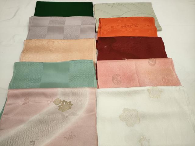 平和屋着物★和装小物　上質な帯揚げ10枚セット　逸品　DAAK7982xg